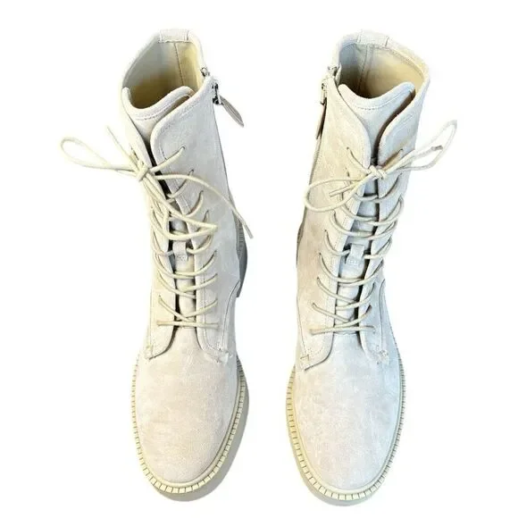 Vince Kady Lace Up Round Toe Boot In Doe NWOB Size 7 M
